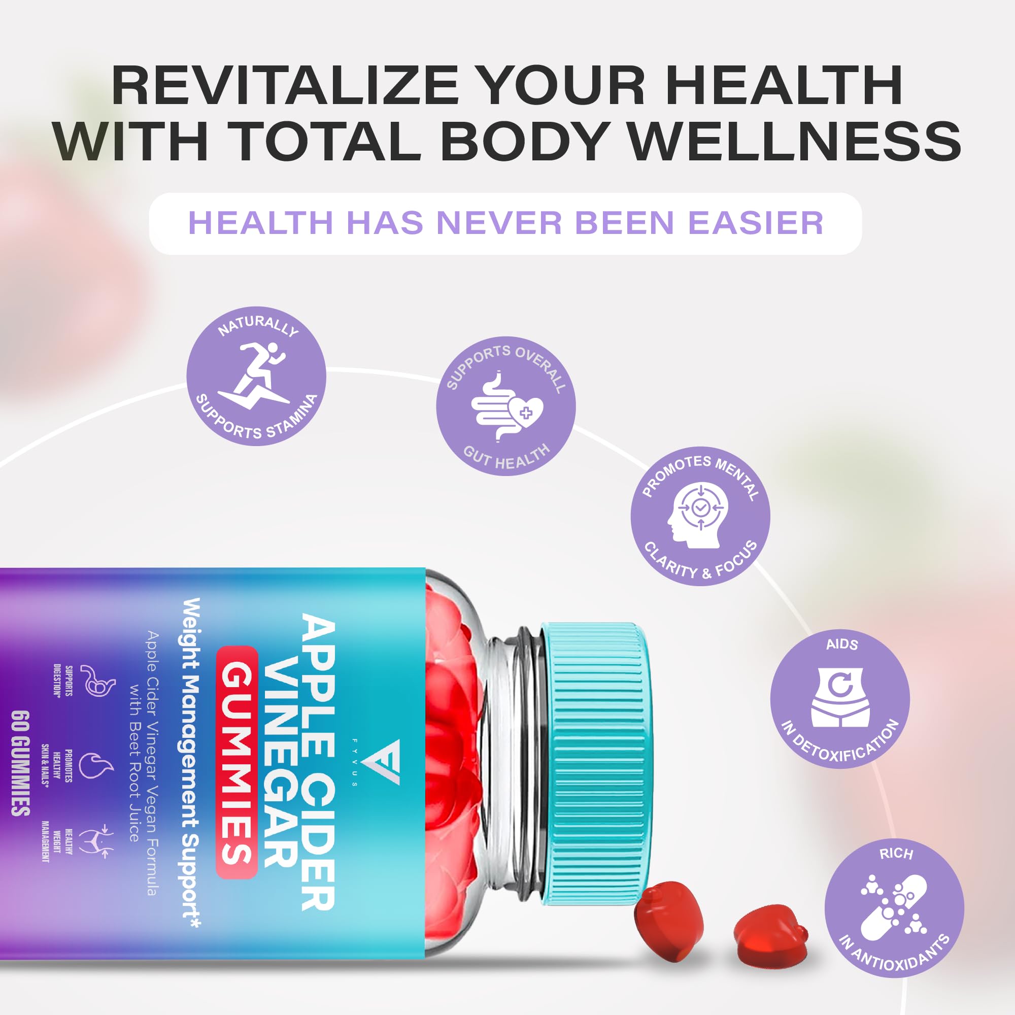 Gummies with glass of water for routine digestive support.
