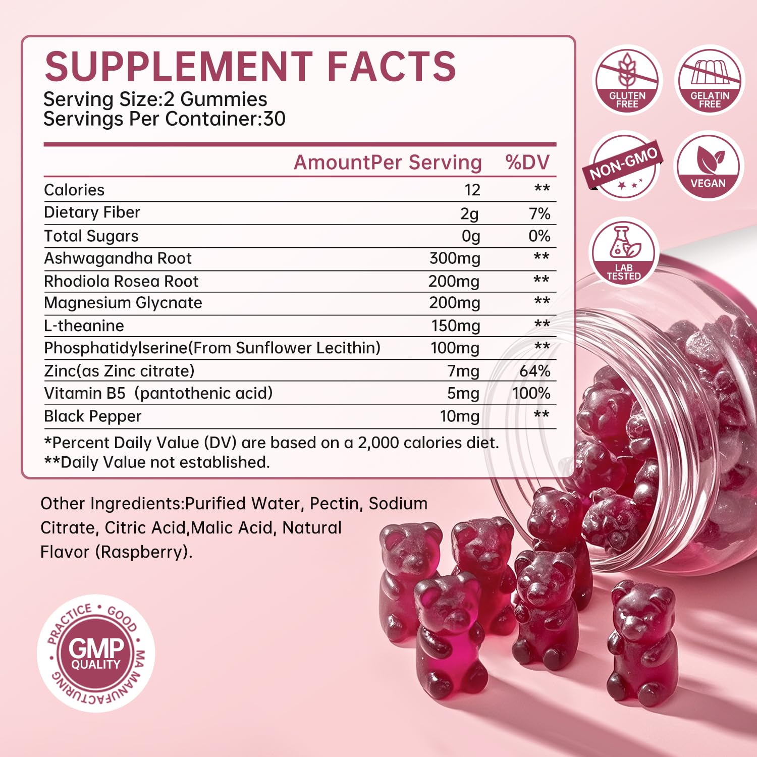 Fzjjyana Cortisol Gummies travel-friendly bottle ready for on-the-go use.