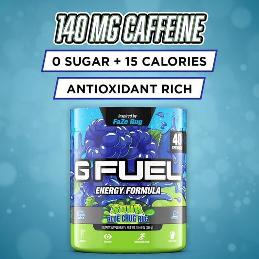 G Fuel Chug Rug scoop-dispense highlights convenient serving for quick caffeine boosts