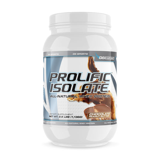 G6 Prolific Isolate bottle pour for quick post workout shakes