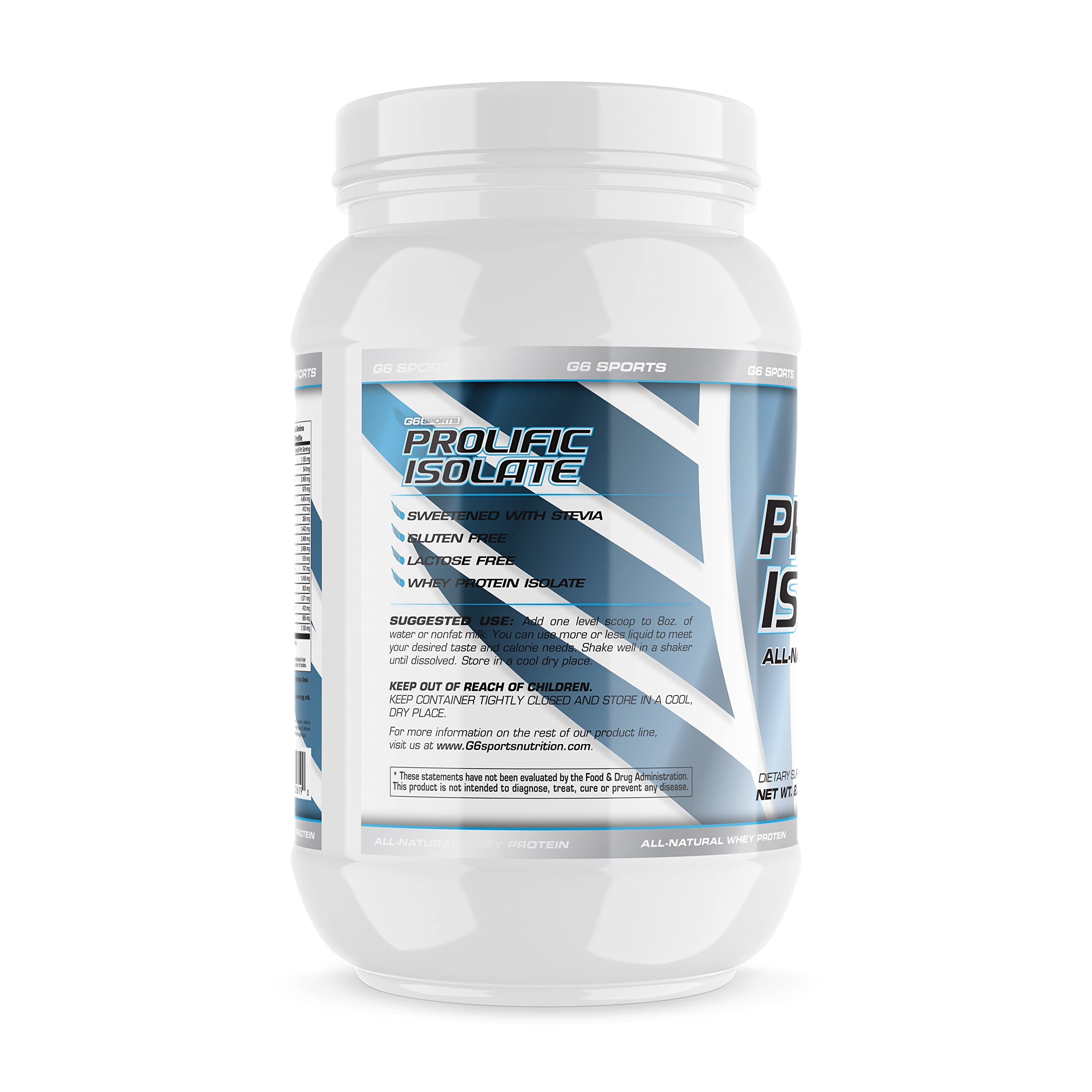 G6 Sports Prolific Isolate Raspberry Gelato in glass.