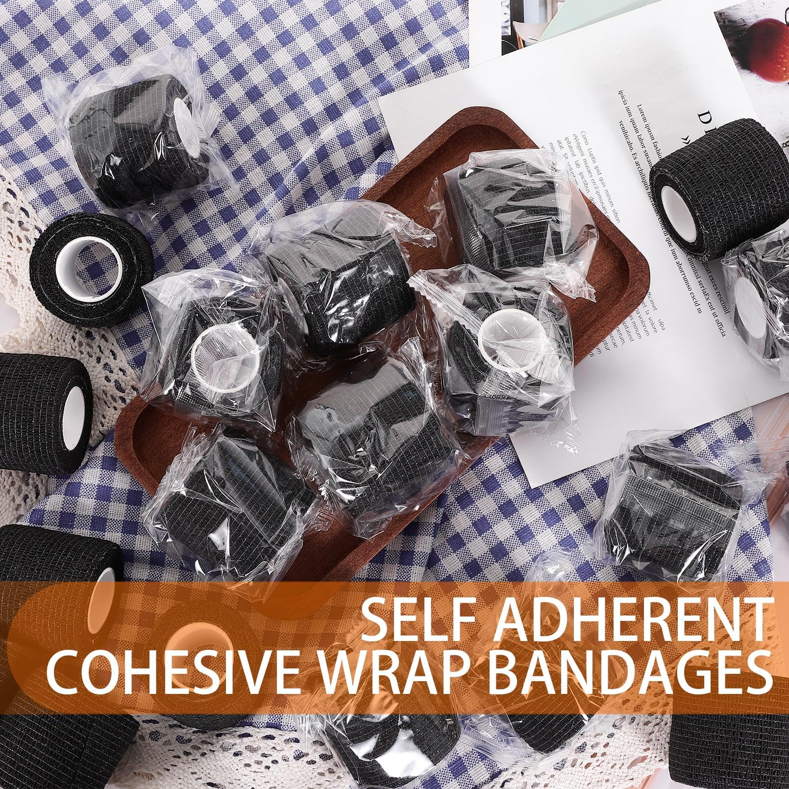 Gabotrie individually wrapped bandage rolls for portable use.