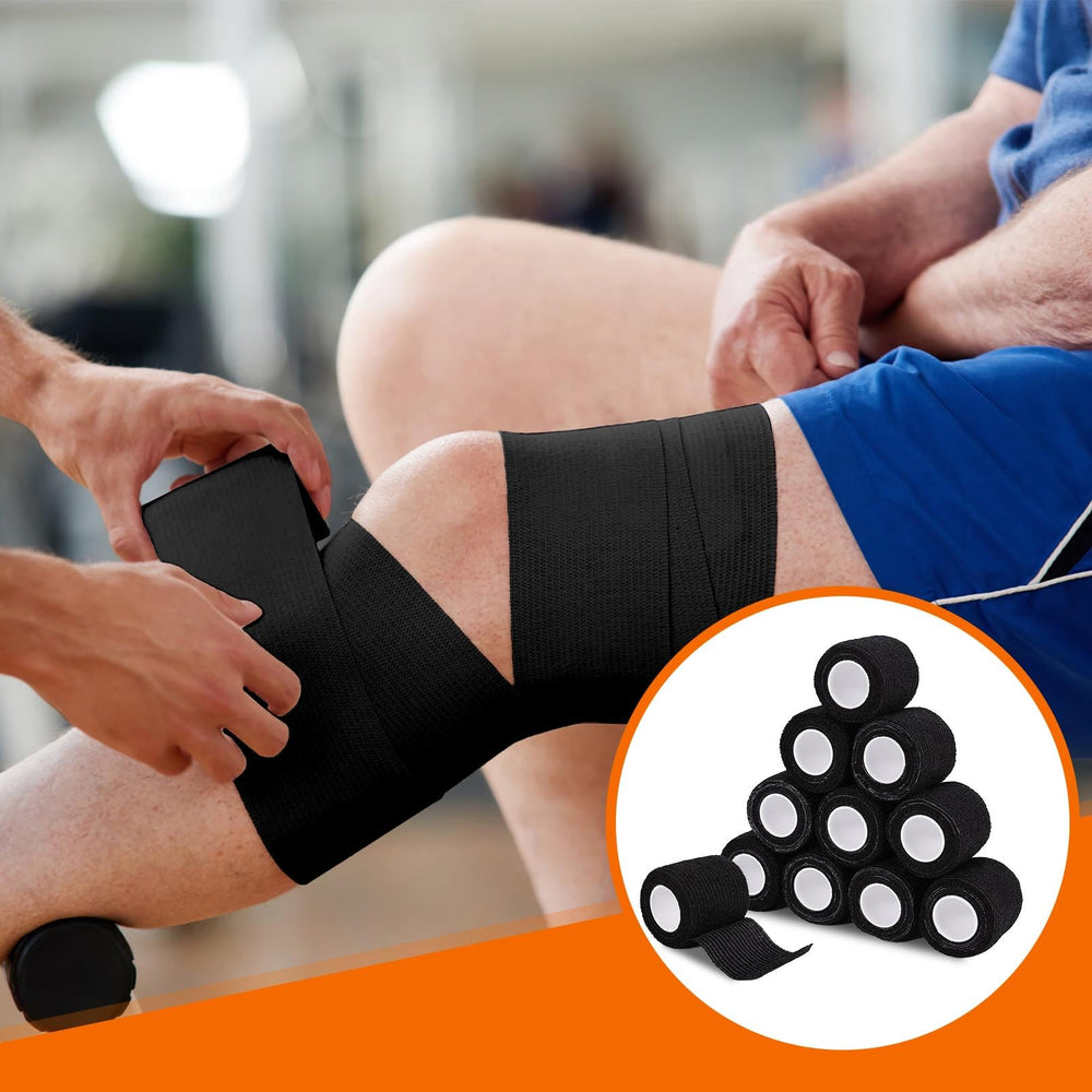 Gabotrie wrap supporting wrists, ankles, and knees during activity.