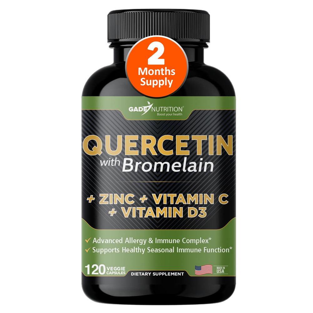 Gade Nutrition Quercetin bottle may support daily immune wellness.