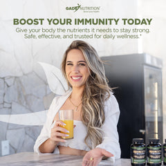 Gade Nutrition veggie capsules advertise easy daily dosing.
