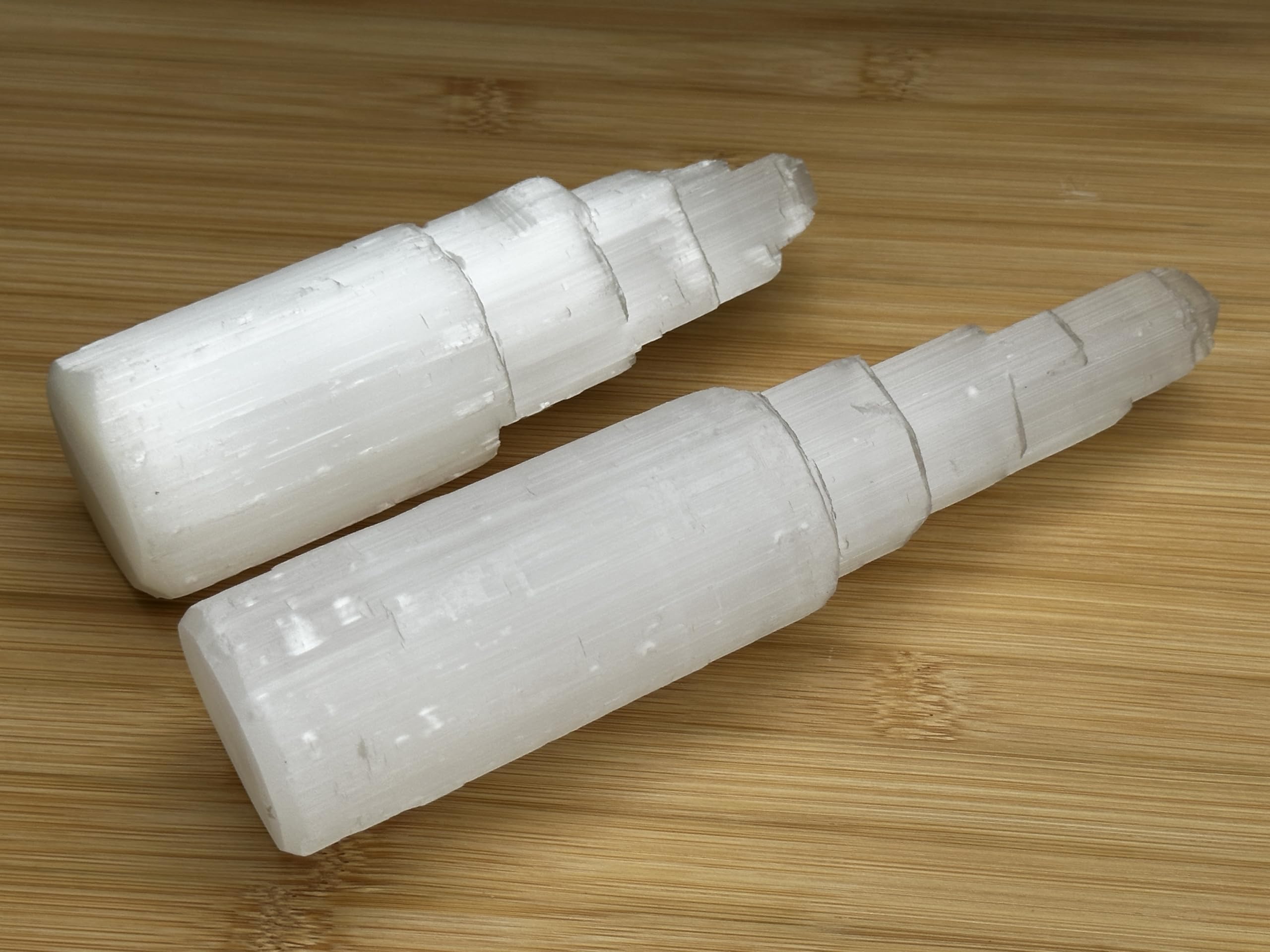 GAF Treasures large 8-inch selenite skyscraper tower centerpiece for calm and energy balance.