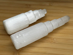 GAF Treasures large 8-inch selenite skyscraper tower centerpiece for calm and energy balance.