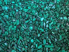 GAF TREASURES Malachite Chips bulk for home decor and craft projects.