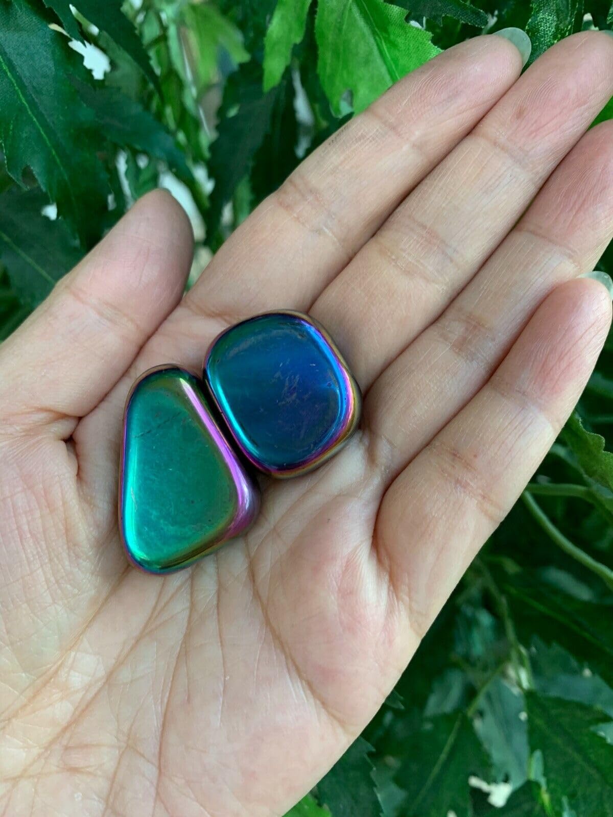 GAF Treasures rainbow hematite tumbled stones ideal for grids, rituals, and pocket carries