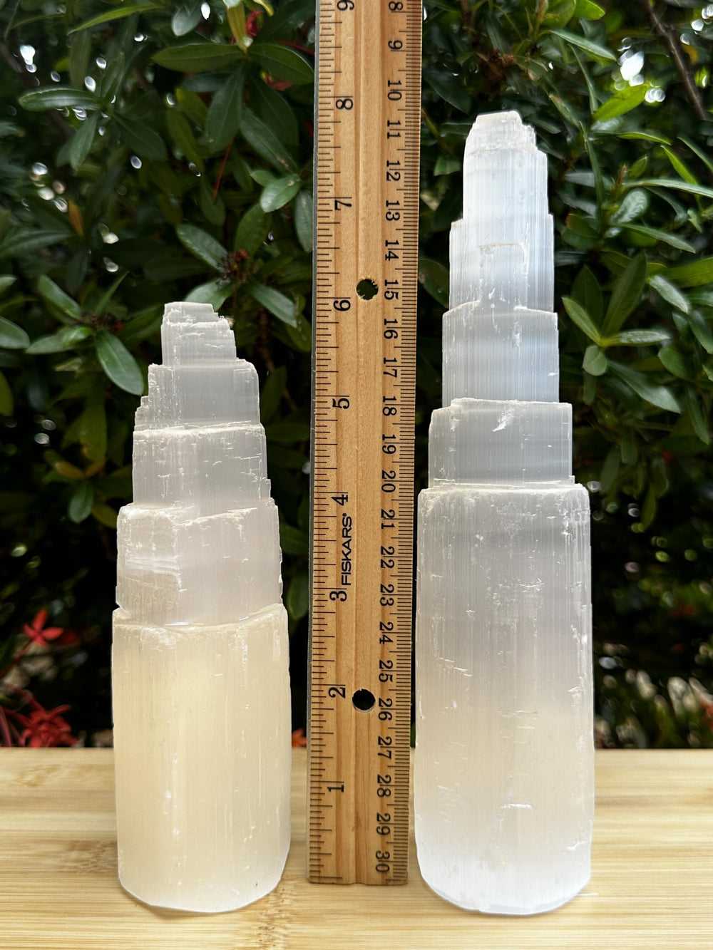 GAF Treasures selenite tower collection display for modern interiors.