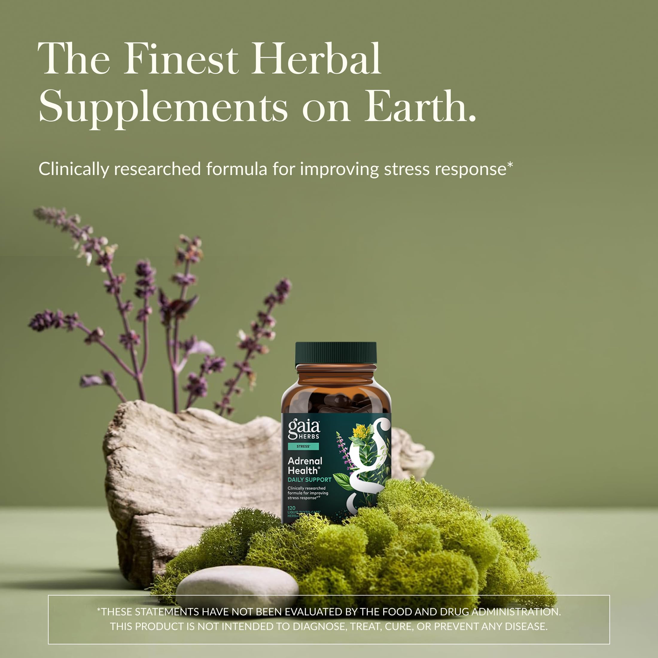 Gaia Herbs Adrenal Health ashwagandha capsule for steady energy