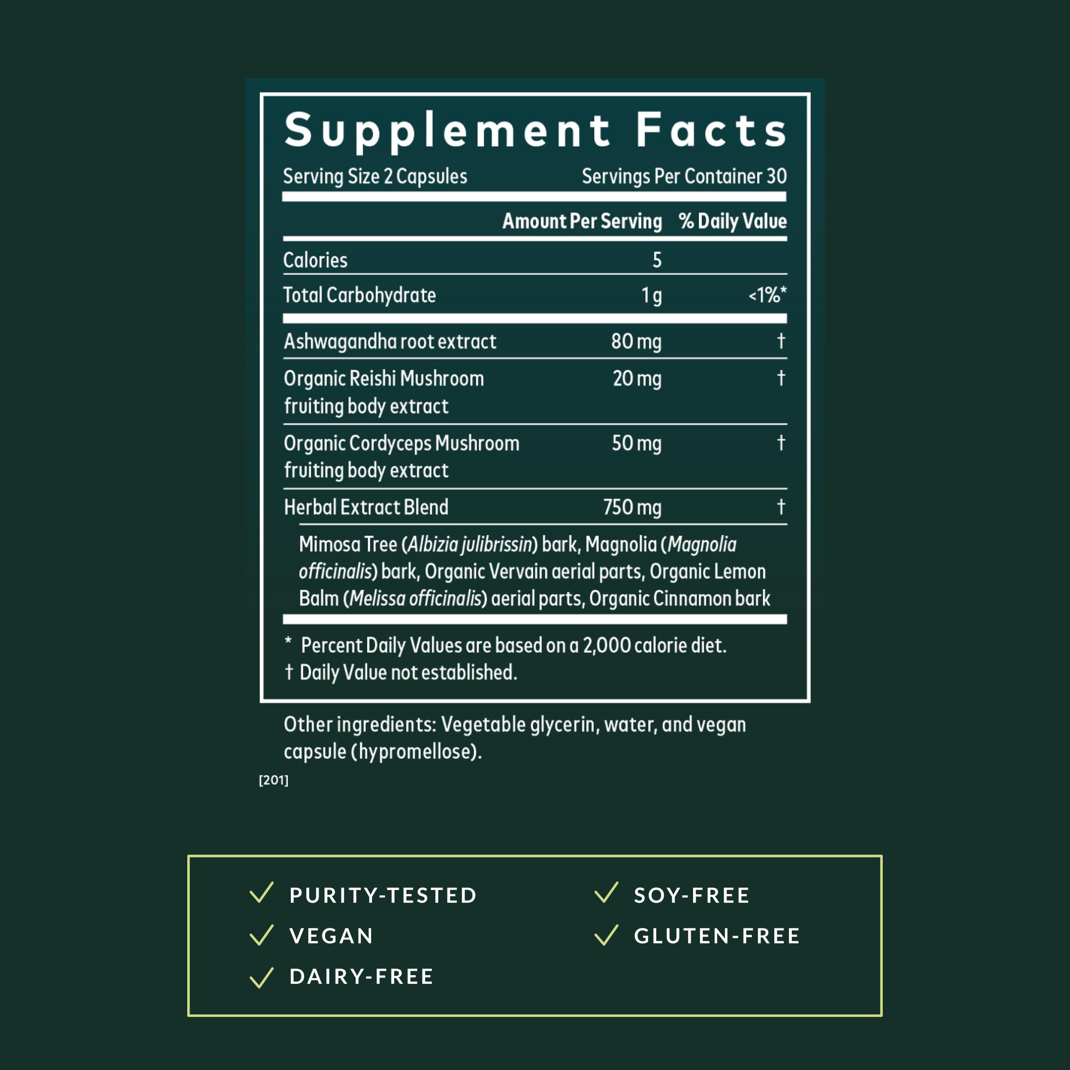 Gaia Herbs Adrenal Health Nightly Restore capsules being poured for serving