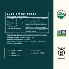 Gaia Herbs elderberry extract close-up highlighting juiced concentrate