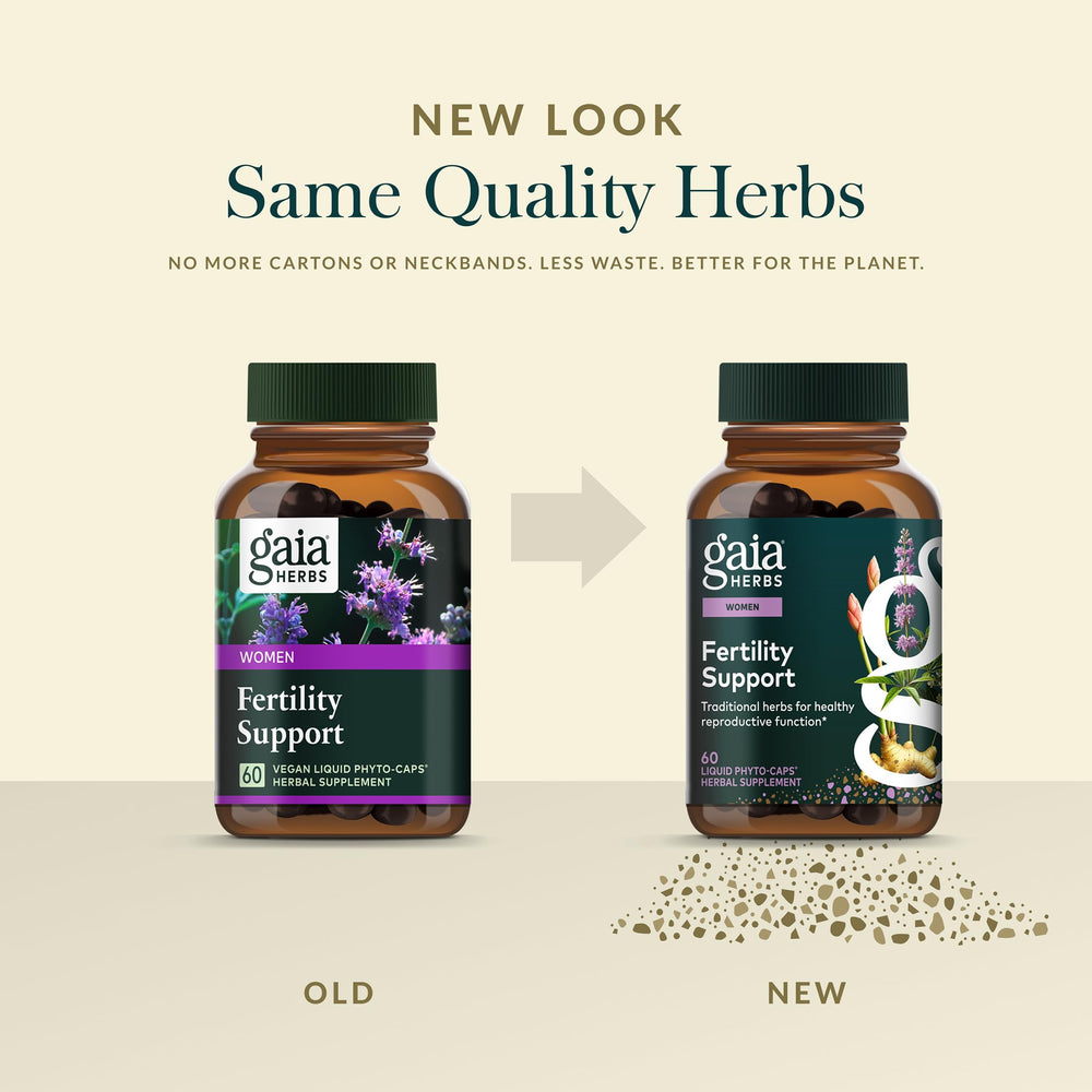 Gaia Herbs capsules with spoon ready for daily phyto-caps routine