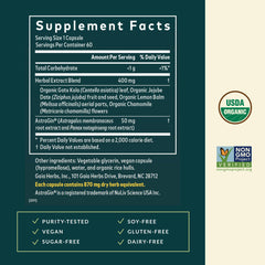 Close-up of AstraGin label on Gaia Herbs Gut Revival