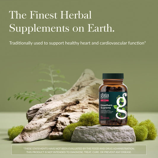 Gaia Herbs Hawthorn supreme bottle pour for easy daily use