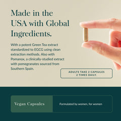 Infinity Glow with Pomanox pomegranate demonstrates skin health synergy.