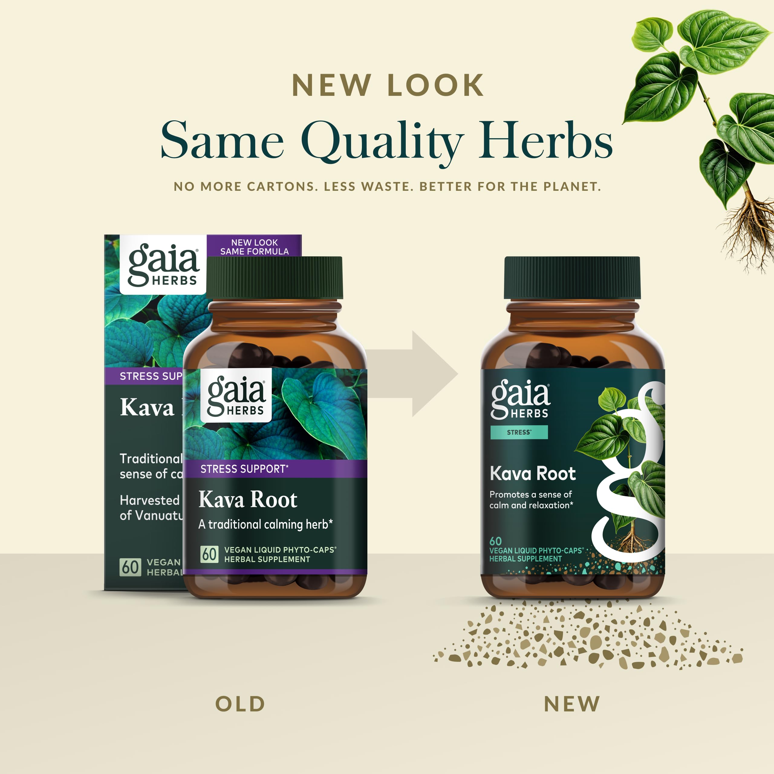 Capsules image representing Gaia Kava Root phyto-cap system.
