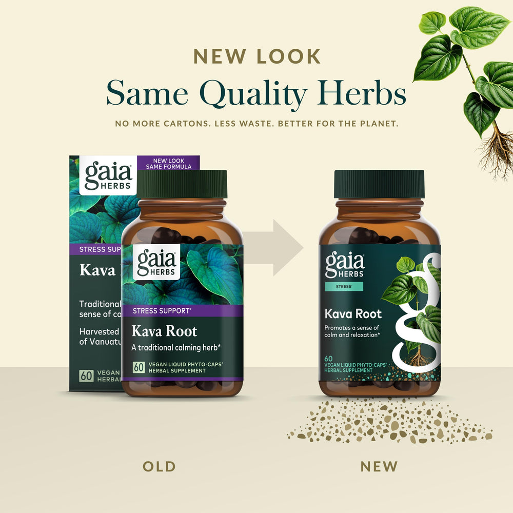 Capsules image representing Gaia Kava Root phyto-cap system.