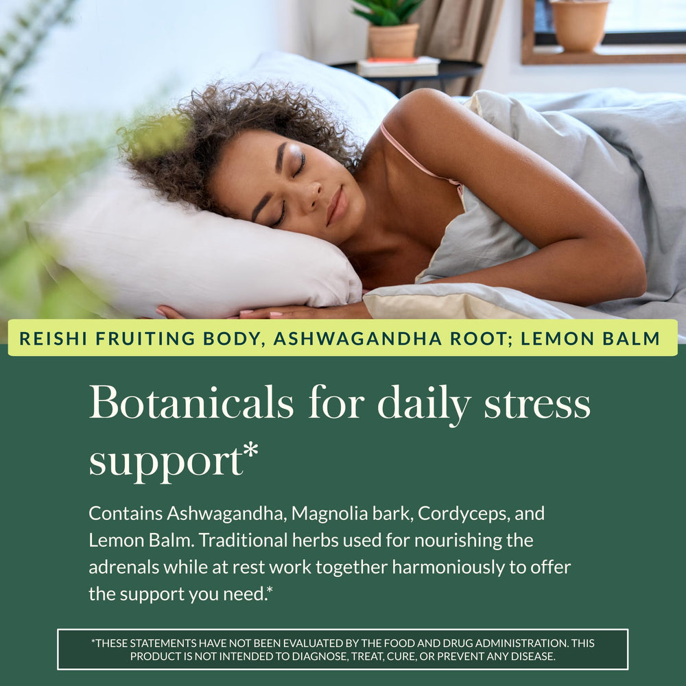 Gaia Herbs Magnolia Bark slice highlights key adaptogen in the blend