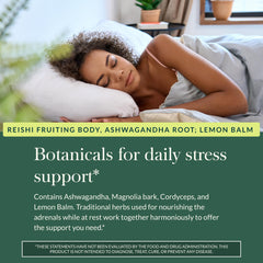 Gaia Herbs Magnolia Bark slice highlights key adaptogen in the blend