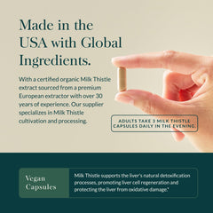 Gaia Herbs Milk Thistle serving-size information on bottle