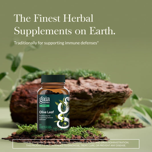 Ga​​ia Herbs Olive Leaf extract Oleuropein close-up for targeted phytonutrient delivery