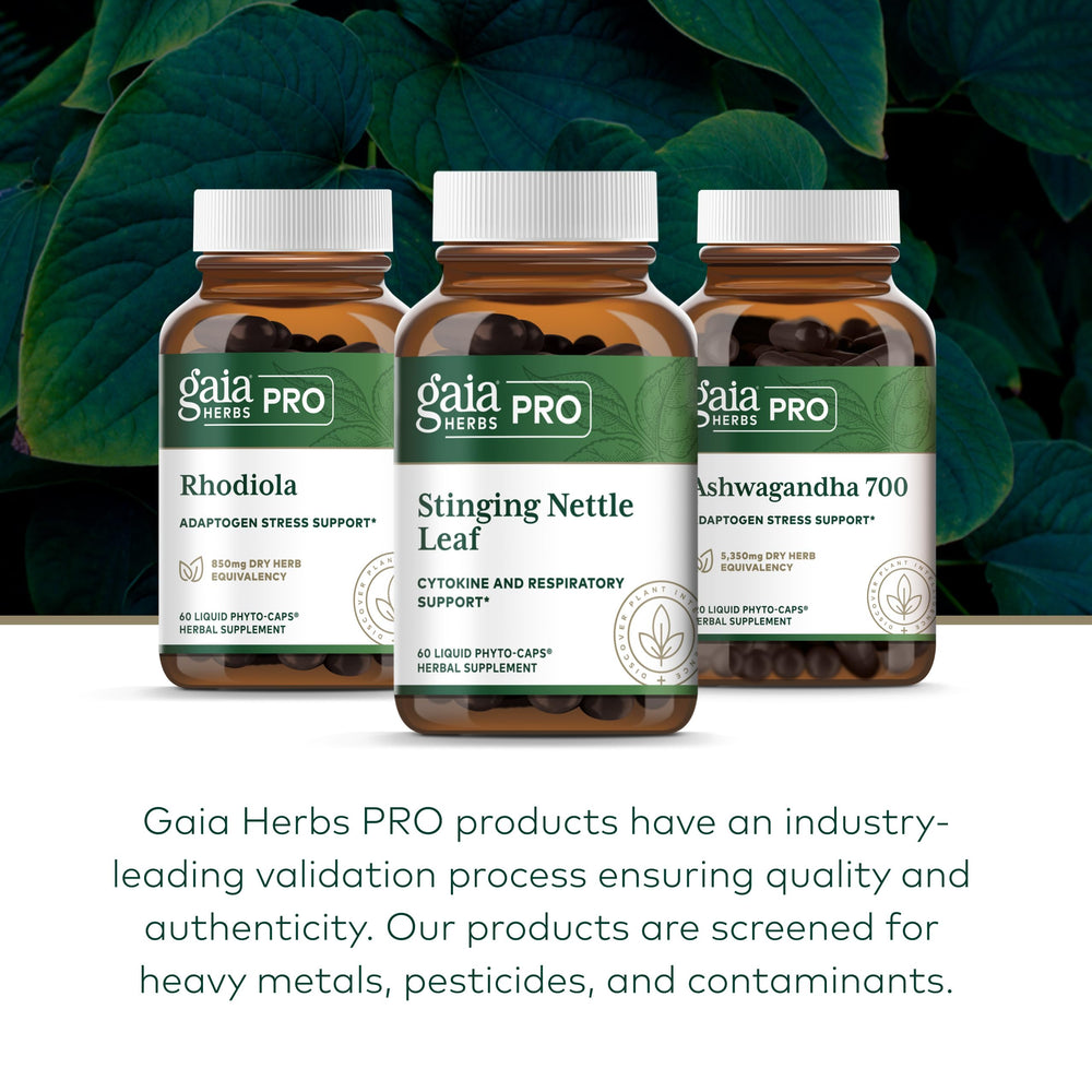Gaia Herbs peak potency harvest image signals fresh, potent plants