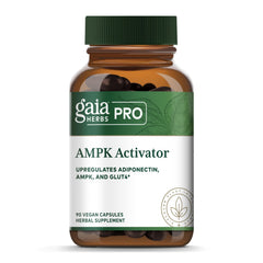 Gaai Herbs PRO AMPK Activator bottle showing capsules for caffeine-free energy support.