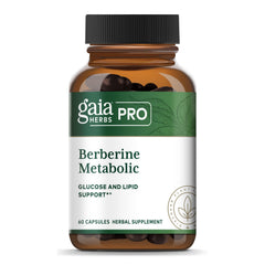Gaia Herbs PRO berberine metabolic bottle showing sleek packaging for easy daily use.