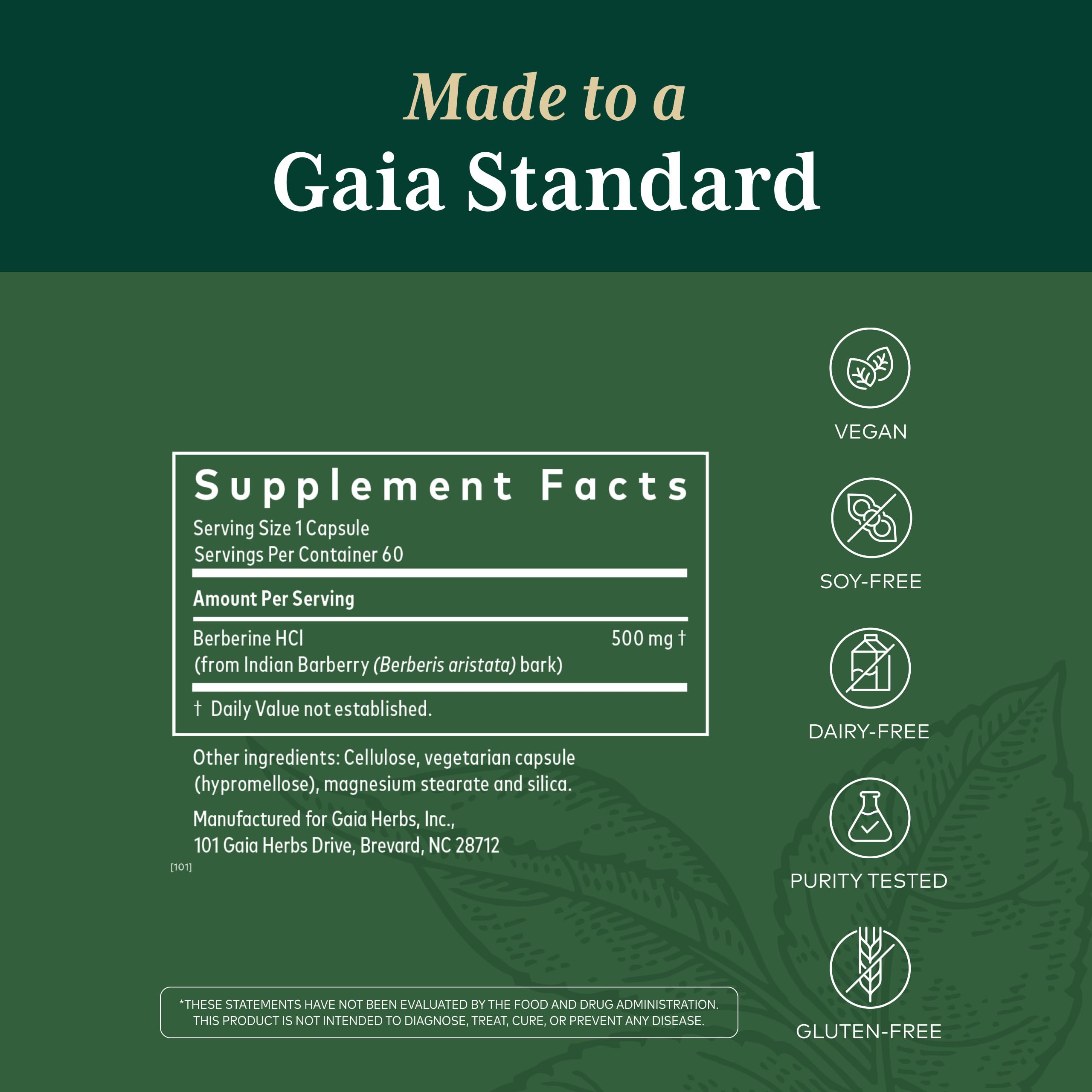 Gaia Herbs PRO berberine metabolic capsules closeup highlighting capsule texture for daily wellness.