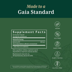 Gaia Herbs PRO berberine metabolic capsules closeup highlighting capsule texture for daily wellness.