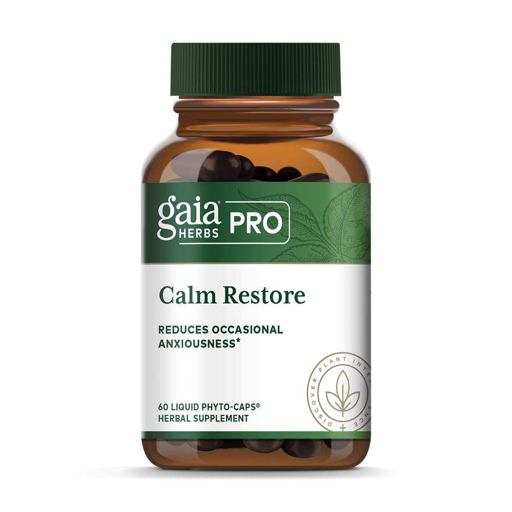 GAIA Herbs PRO Calm Restore bottle for daily calm support