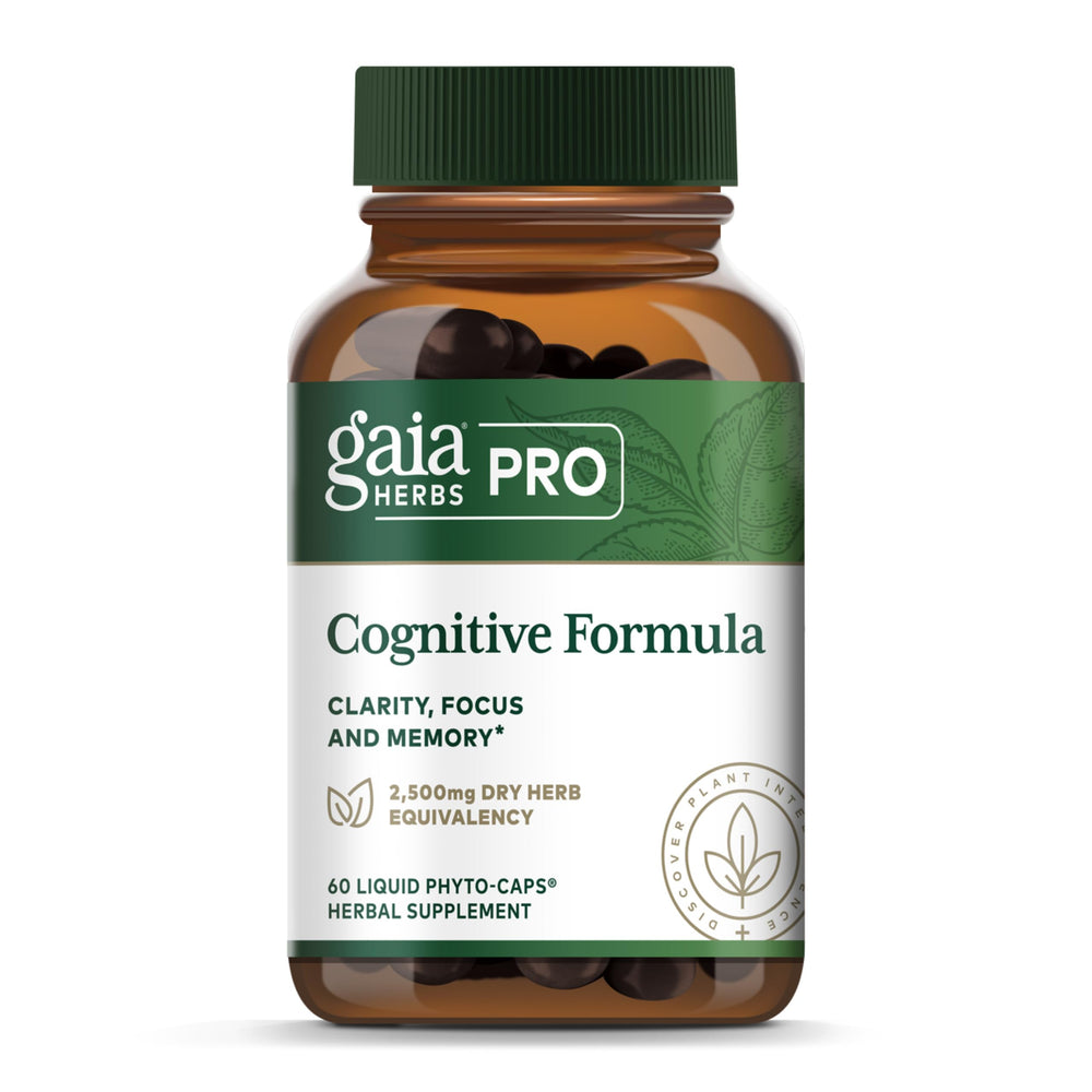 GAIA HERBS PRO Cognitive Formula bottle for daily focus and clarity