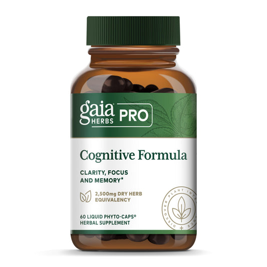GAIA HERBS PRO Cognitive Formula bottle for daily focus and clarity