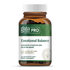 Gaia Herbs PRO Emotional Balance bottle for daily stress support.