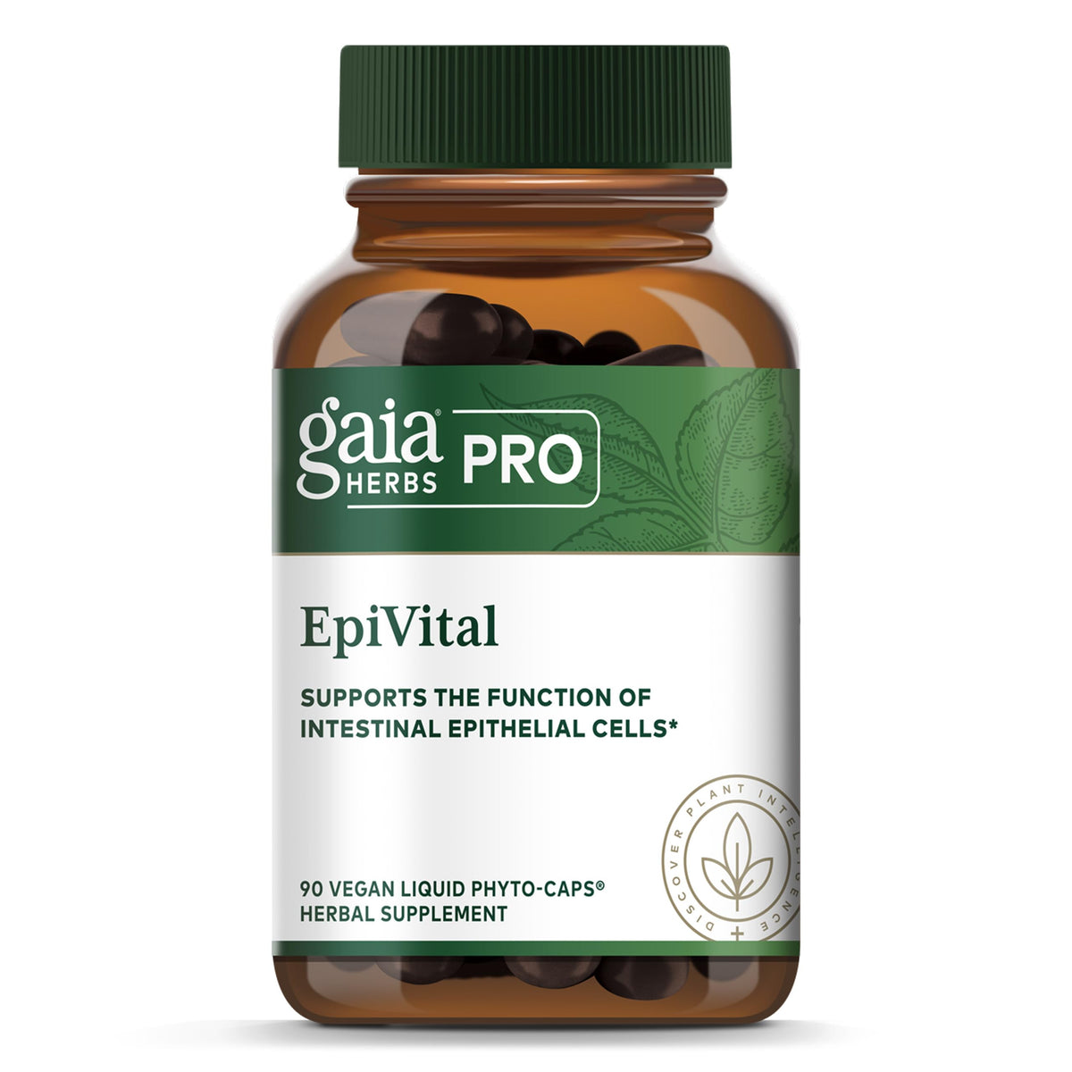 Gaia Herbs PRO EpiVital bottle pour for on-the-go digestive support.