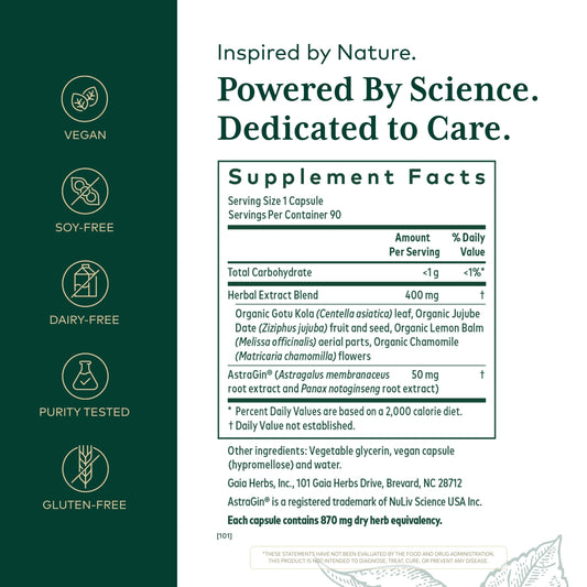 Gaia Herbs PRO EpiVital capsules closeup highlighting plant-based gut support.