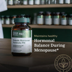 Gaia Herbs PRO PM glass bottle emphasizes purity and potency.