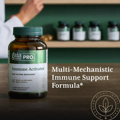 GAIA Herbs Pro Immune Activator echinacea components emphasize immune blend inside.