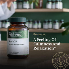 GAIA Herbs PRO Kava 75 packaging back listing use directions