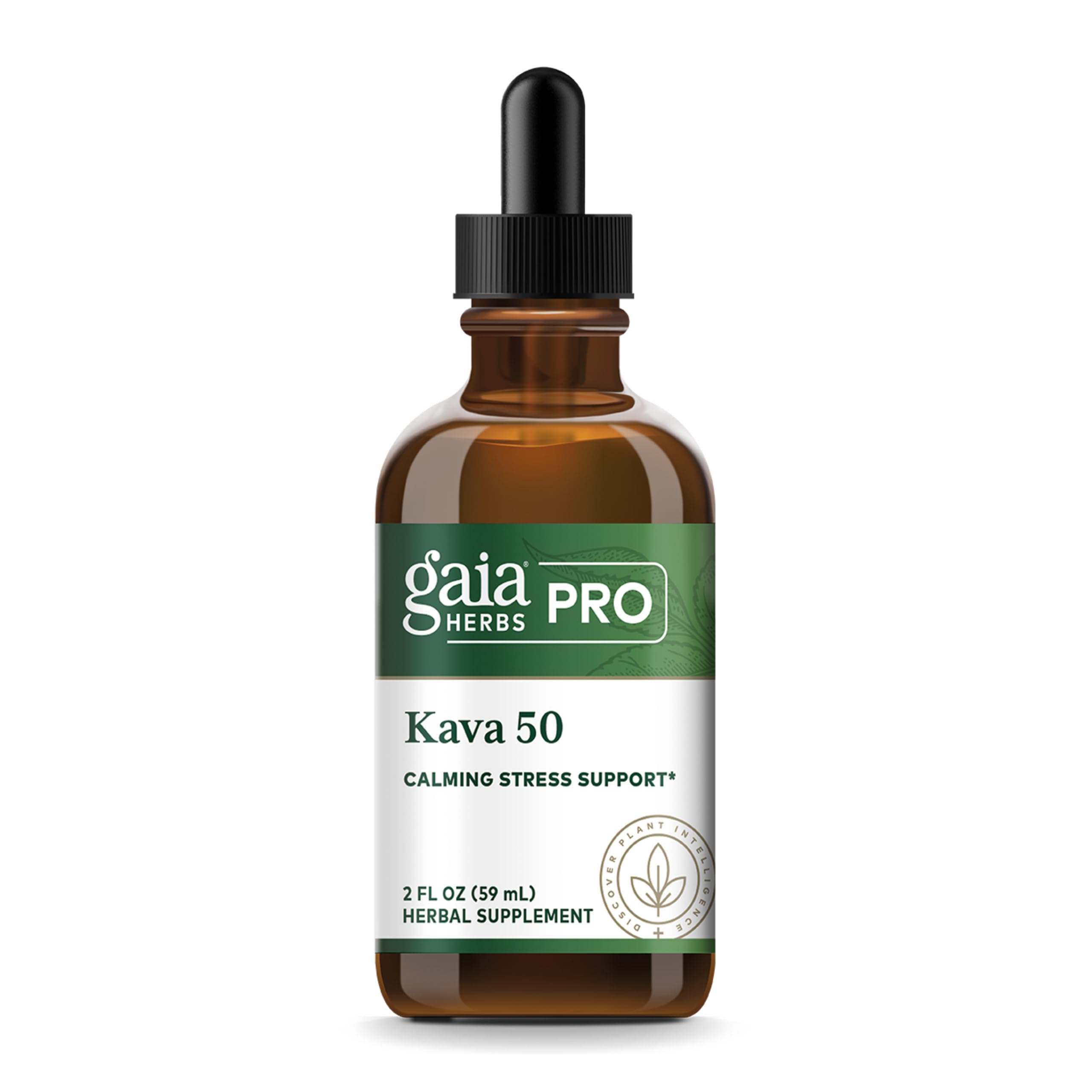Gaia Herbs PRO Kava 50 bottle-front showing calm-support packaging