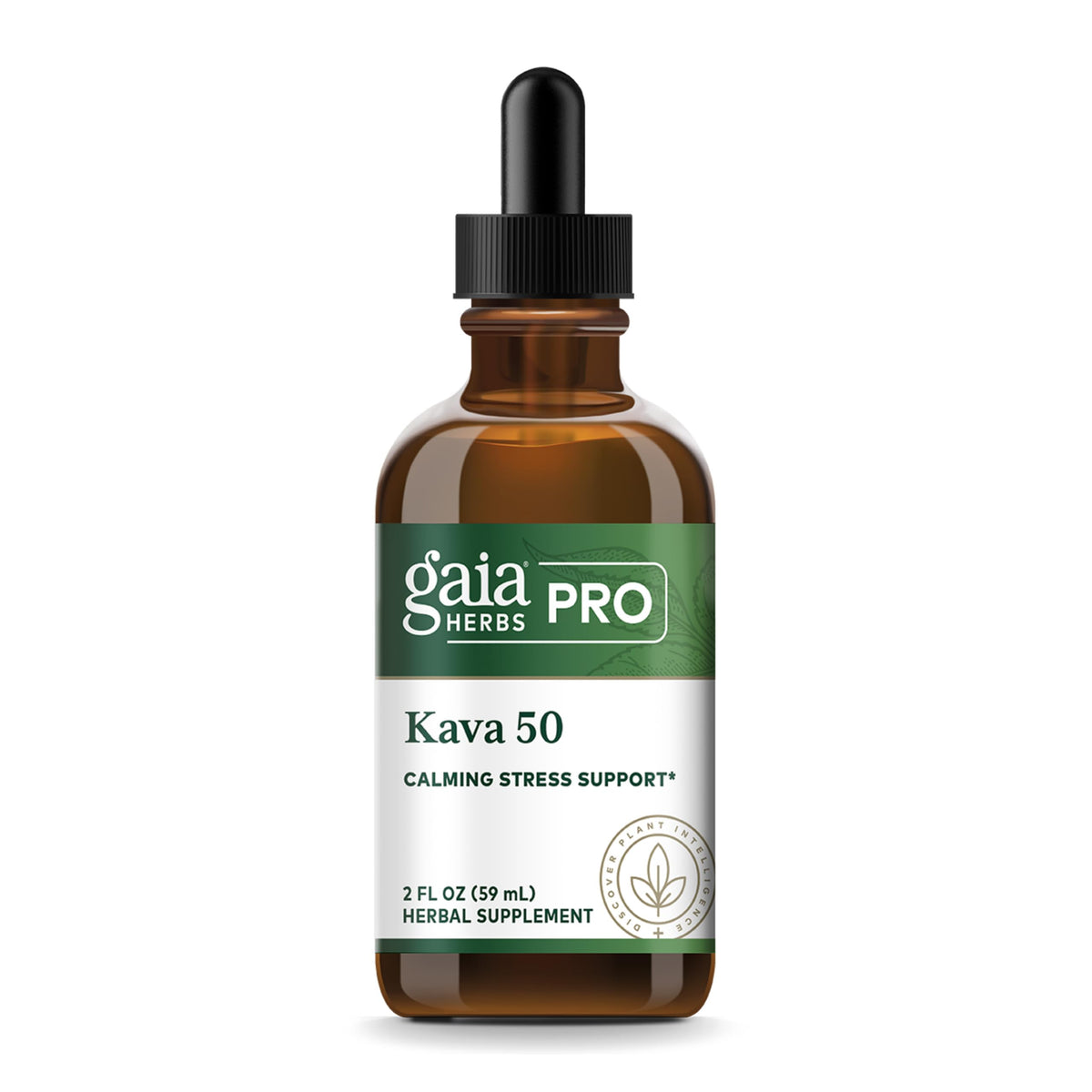 Gaia Herbs PRO Kava 50 bottle-front showing calm-support packaging