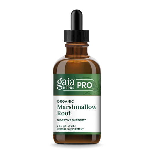 GAIA Herbs PRO marshmallow root bottle front view for daily digestive support