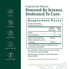 Gaia Herbs PRO Milk Thistle capsules for convenient daily use