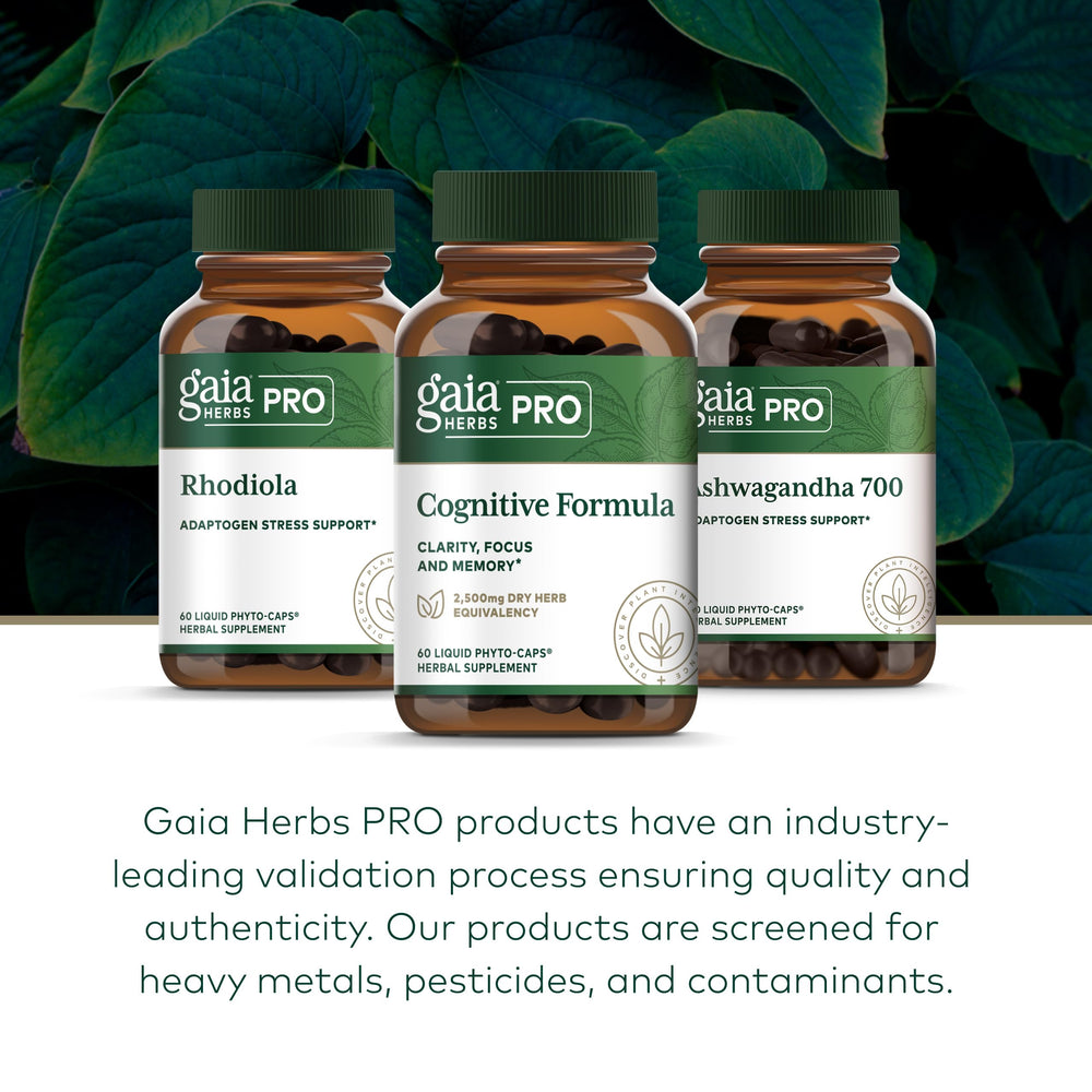 GAIA HERBS PRO Liquid Phyto-Caps close-up for easy daily dosing