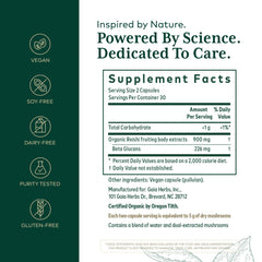 Gaia Herbs PRO Reishi capsules close-up for easy daily adaptogenic use.