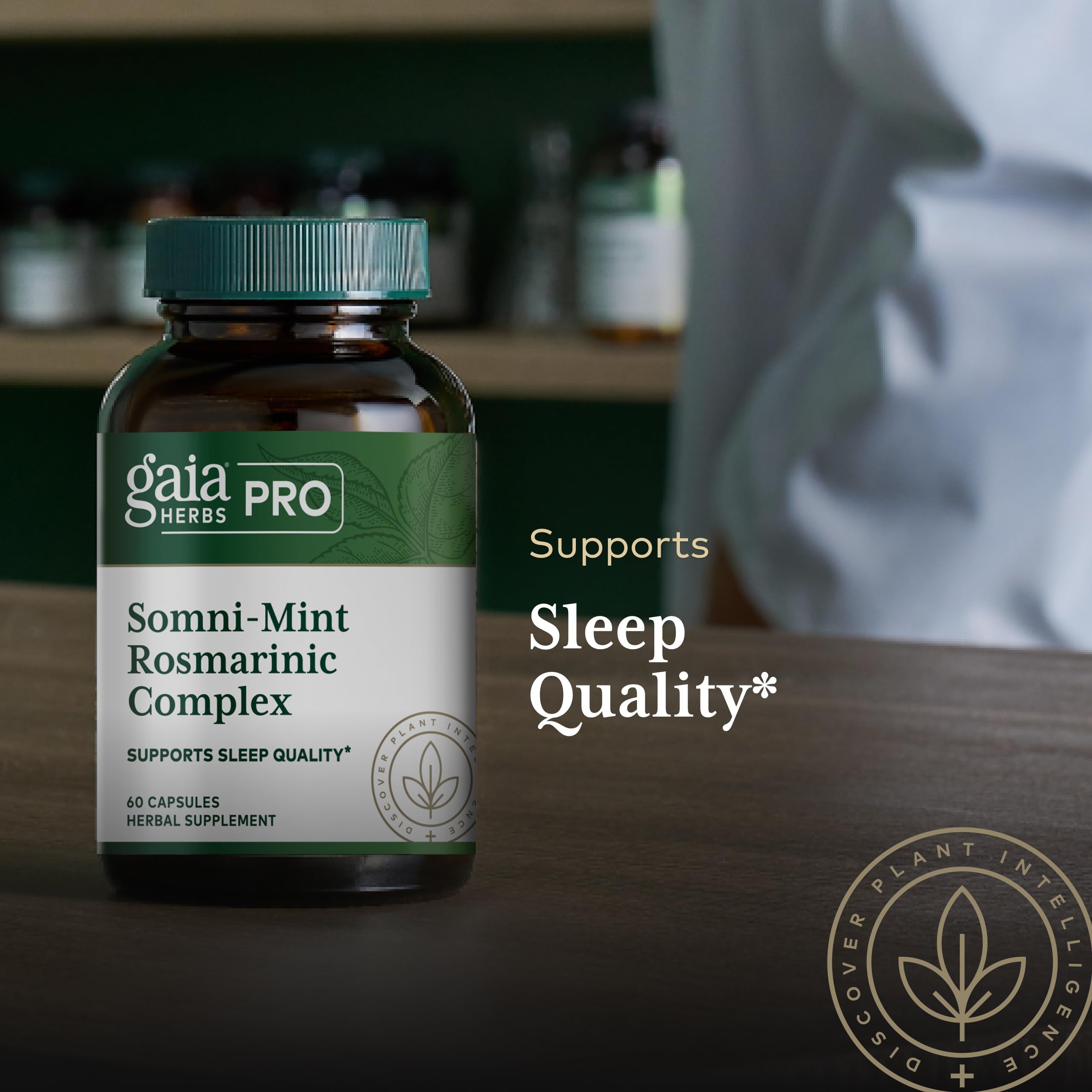 Gaia Herbs PRO Somni-Mint Rosmarinic Complex spearmint ingredient close-up