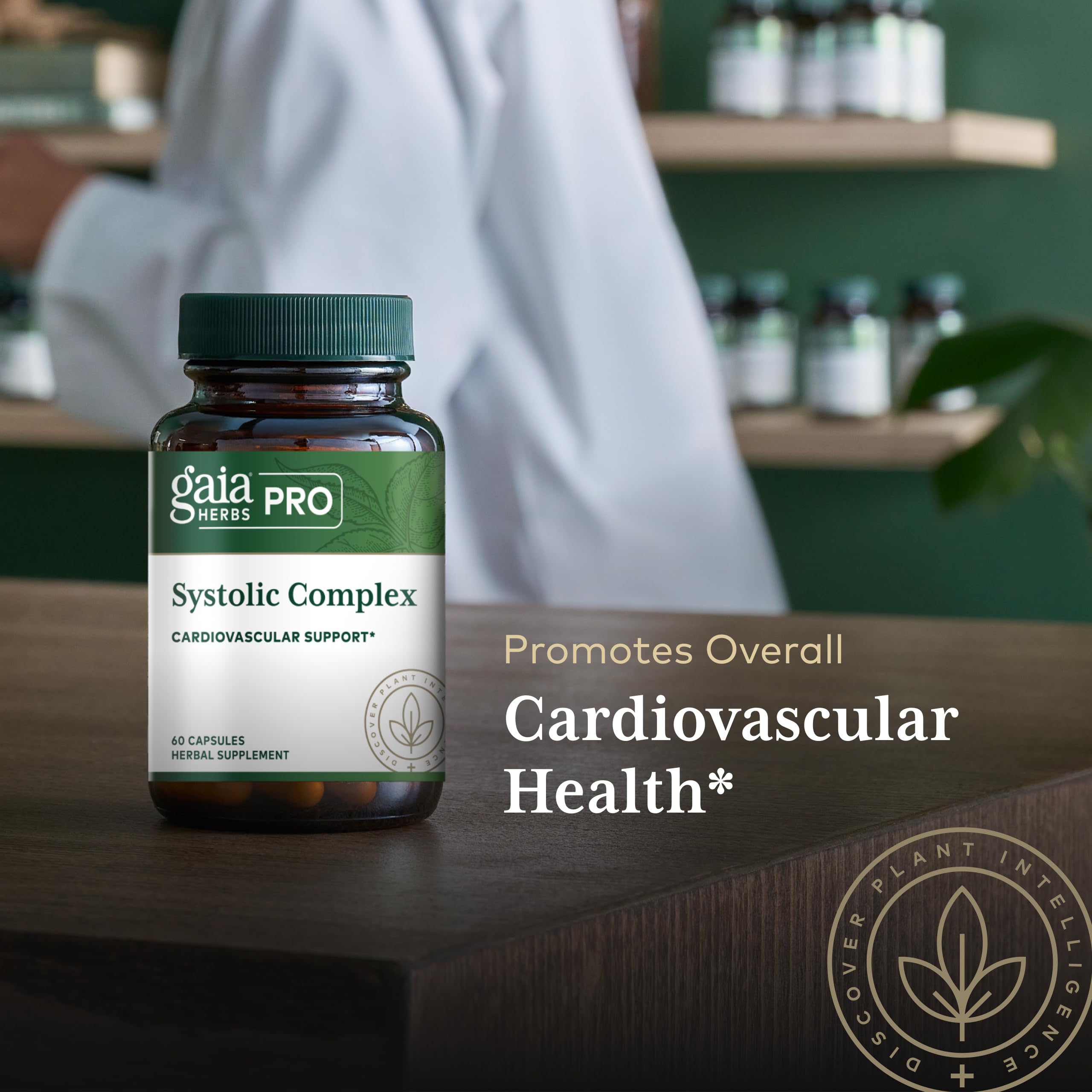 Gaia Herbs PRO Systolic Complex holy basil plant image for heart vitality.