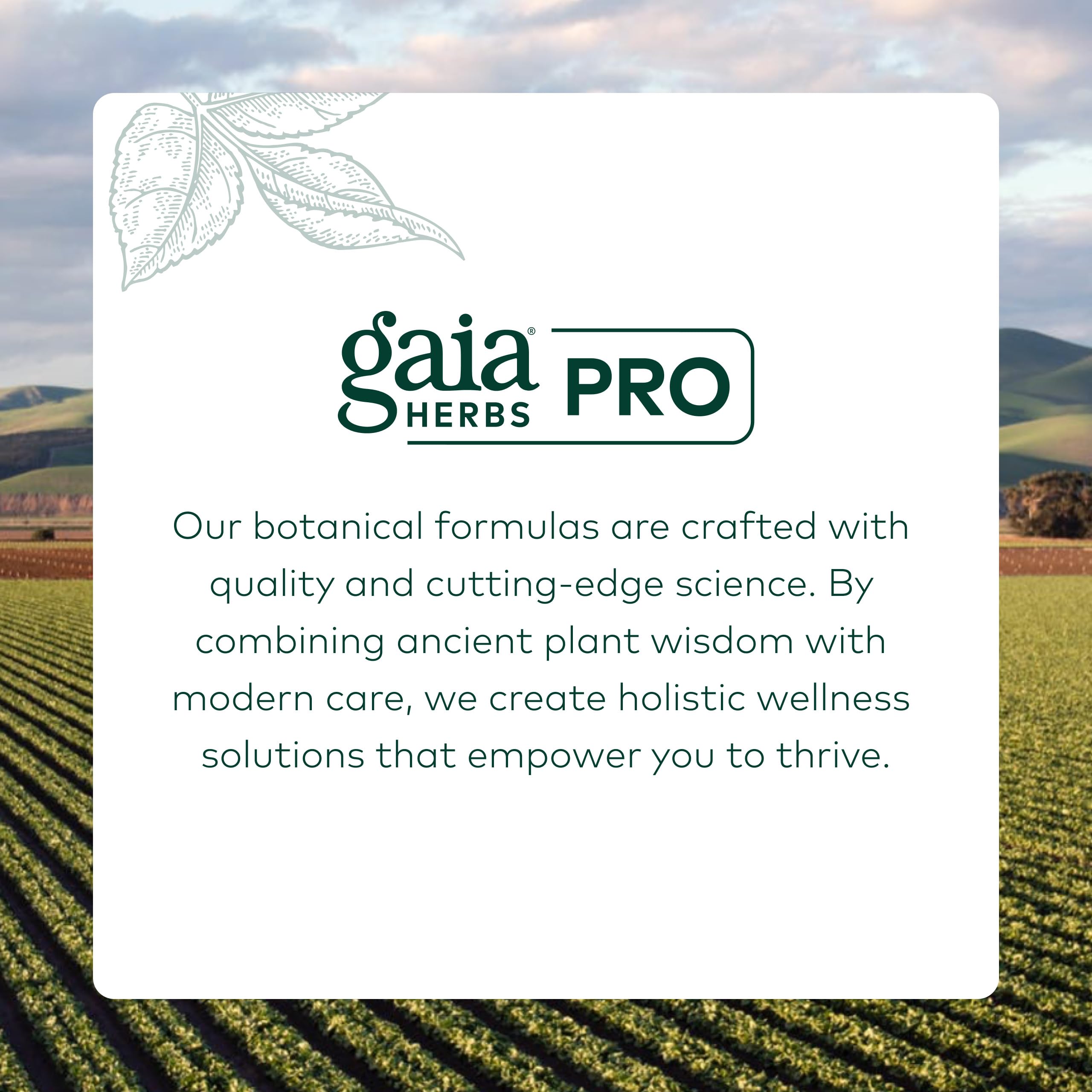 Gaia Herbs PRO Thyroid Formula regenerative farm scene signaling sustainable sourcing